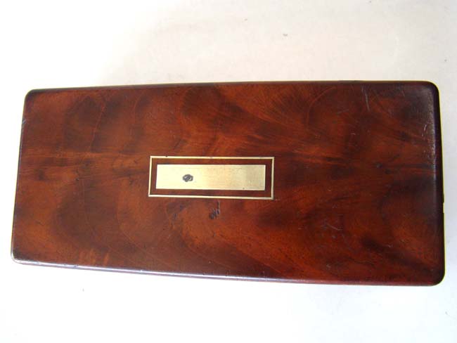 A fine cased set of seven straight edge razors with ivory and bone handles in a brass bound walnut box circa 1850 — image 3